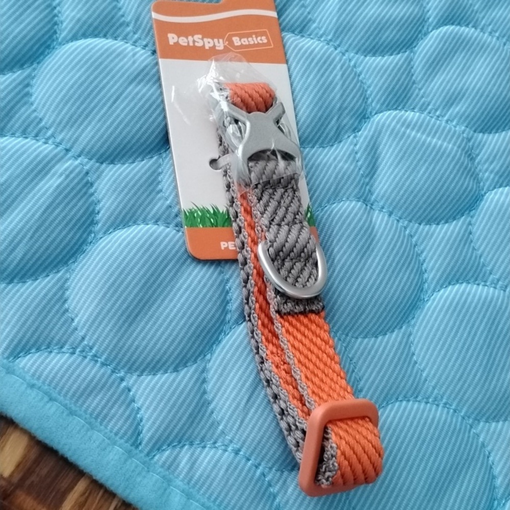 Orange and Gray Dog Collar